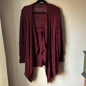Lightweight maroon AE cardigan
